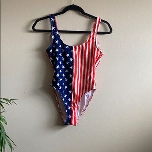 American Apparel American Flag Swimsuit